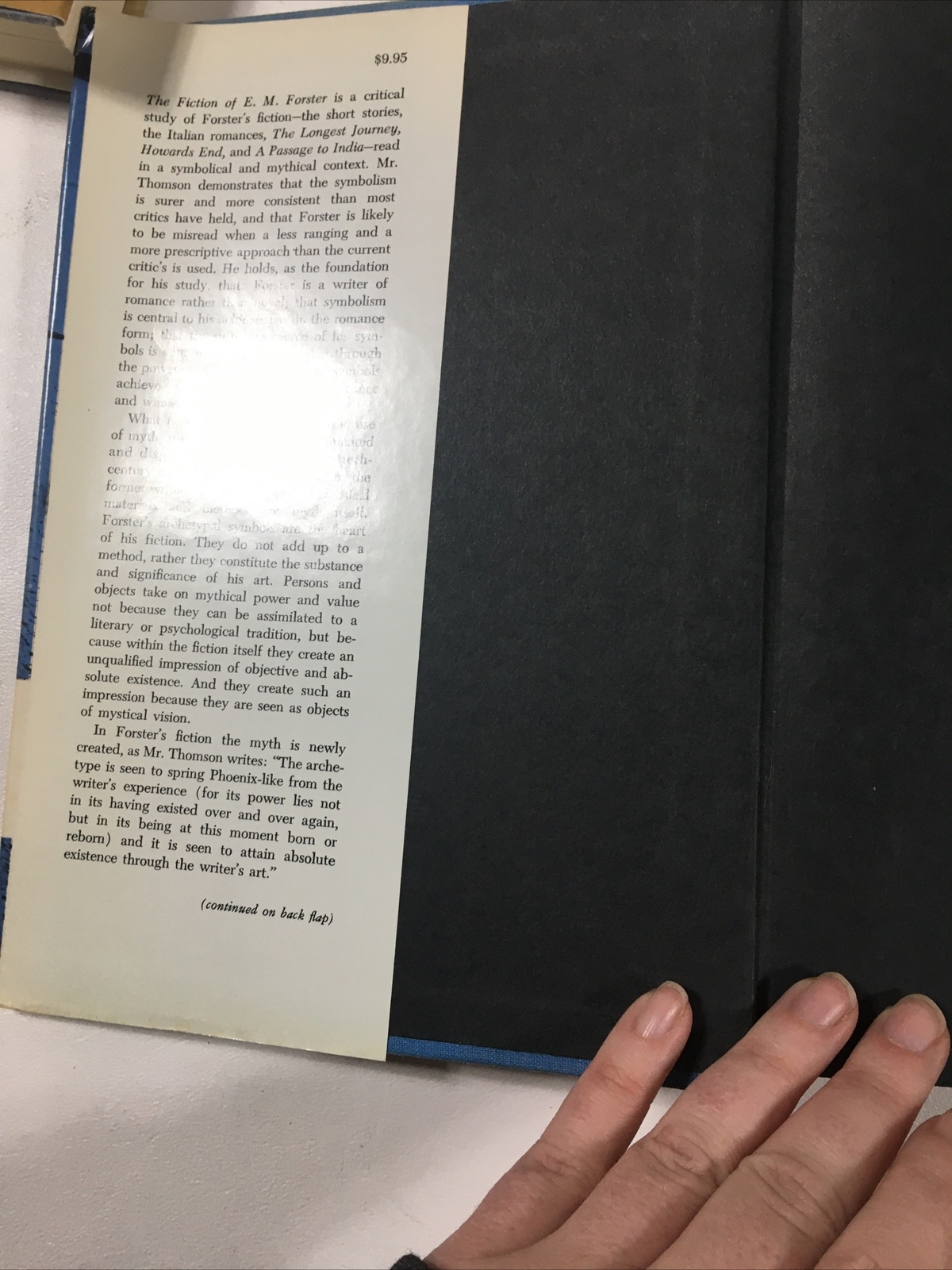 The Fiction Of E.M. Forster – George H. Thomson (Hardcover, Dust Jacket, 1967)