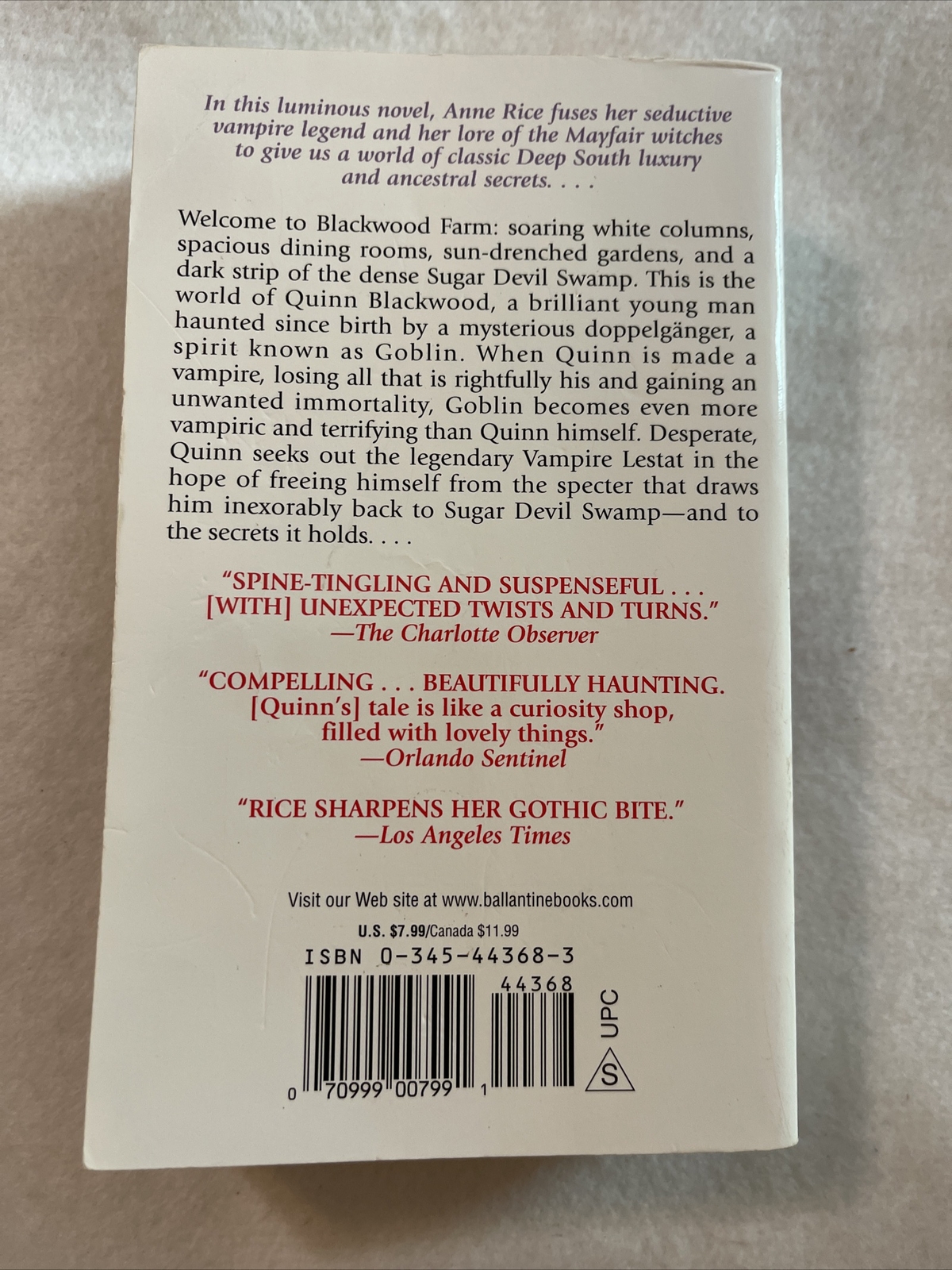 Vampire Chronicles Ser.: Blackwood Farm by Anne Rice (2003, Paperback)