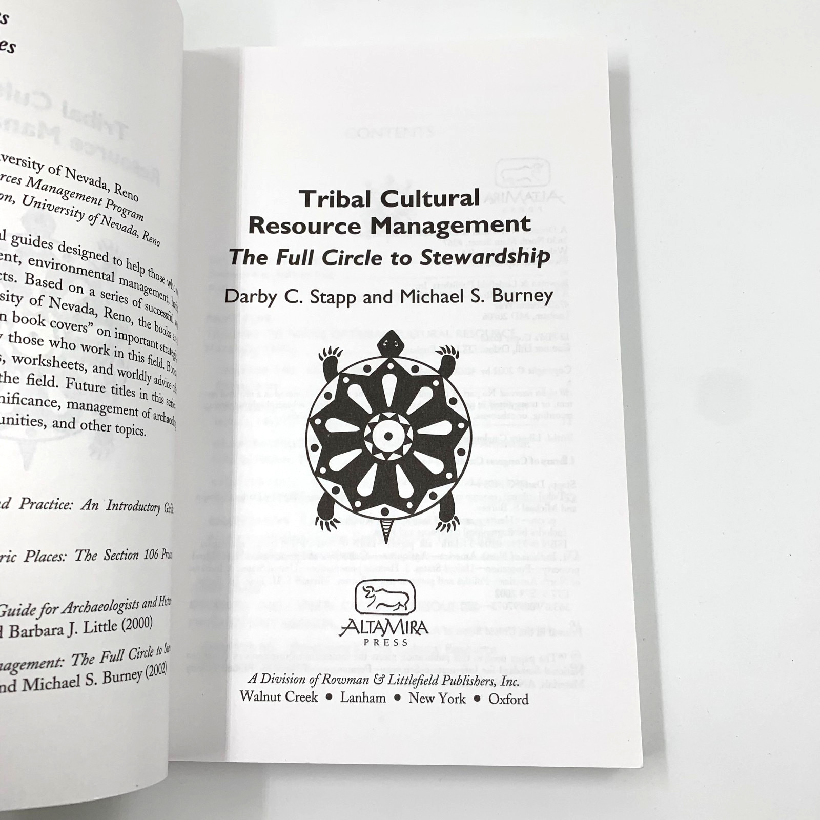 Tribal Cultural Resource Management – by Darby Stapp & Michael Burney PB 2002