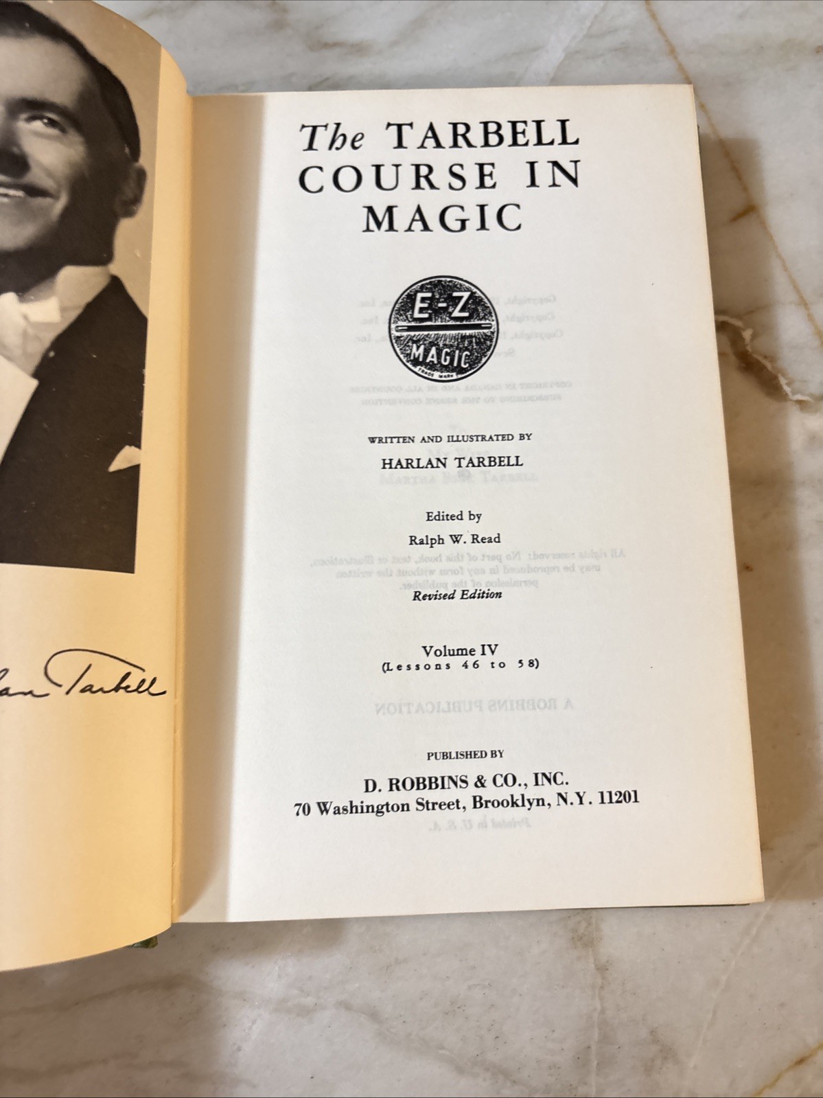 Tarbell Course in Magic Vol. 4 by Harlan Tarbell (1989, Hardcover w/dust jacket)