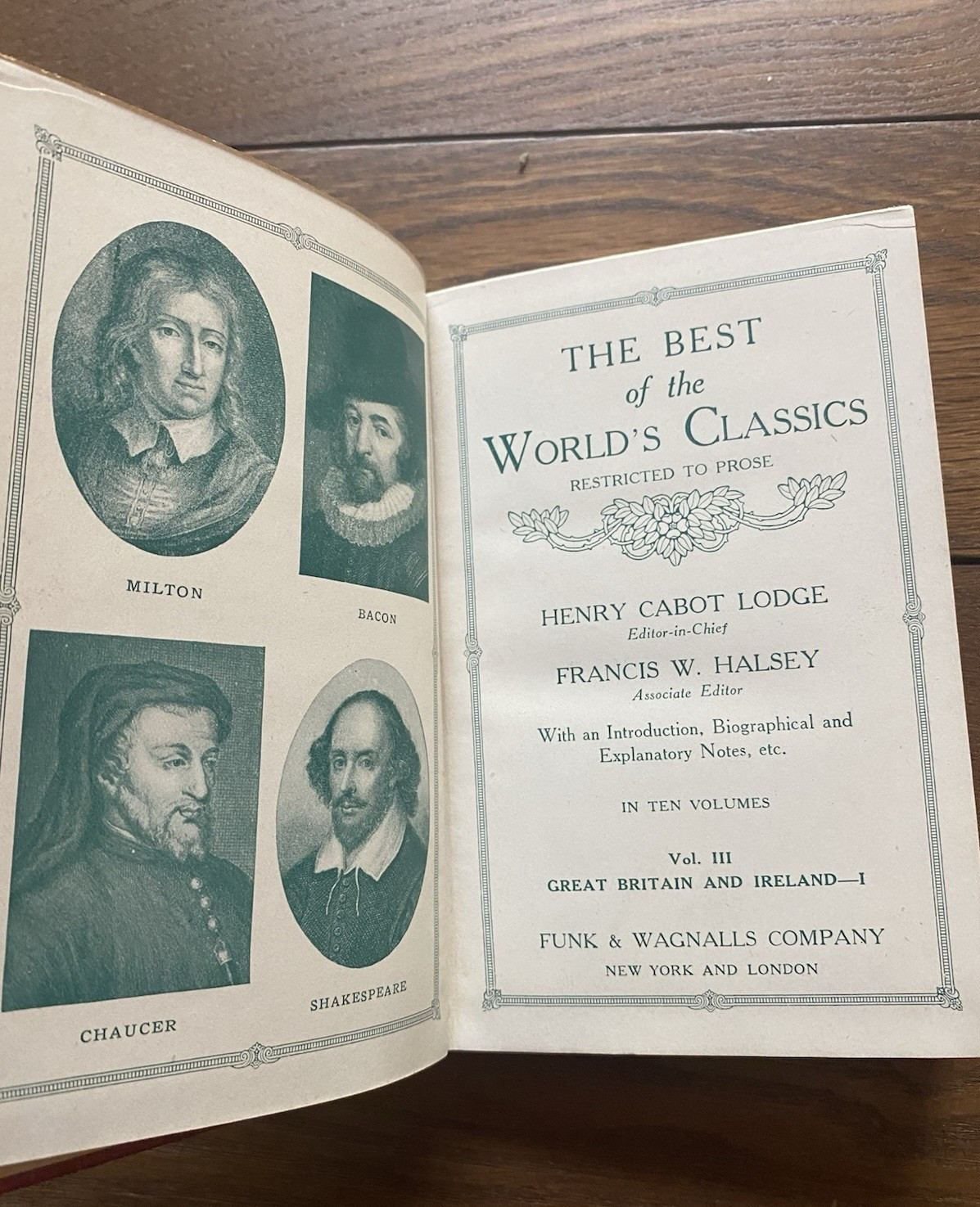 1909 Best of World Classics Funk & Wagnalls Lot of 5 Red Books