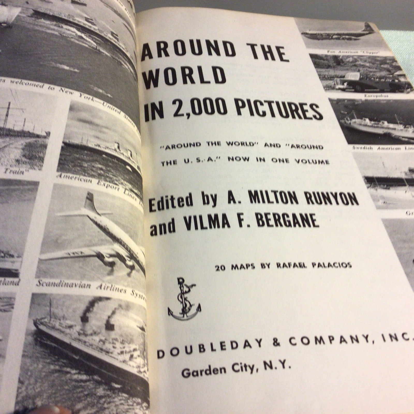 Around The World In 2000 Pictures 1956 Doubleday Hardcover 768 Pages