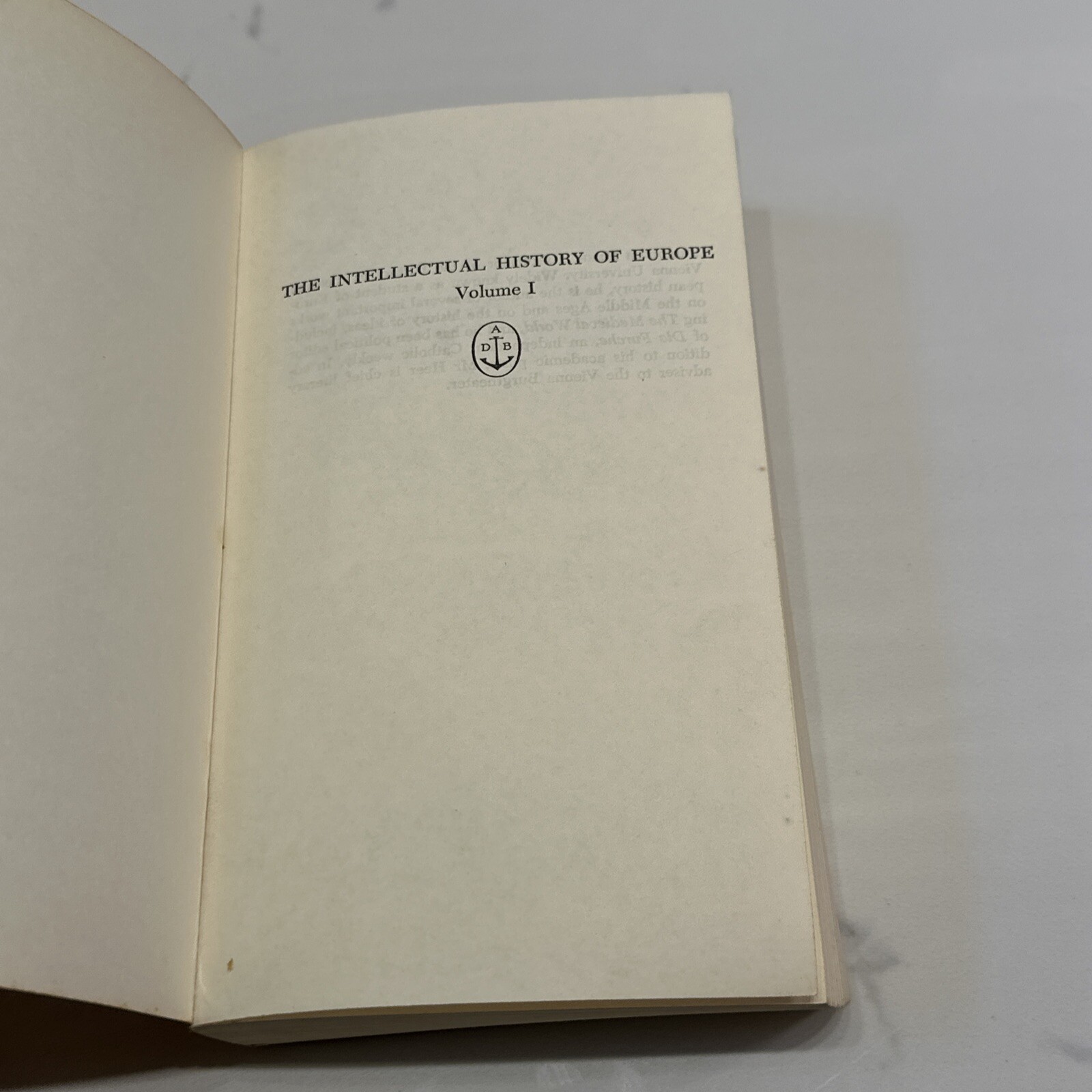 The Intellectual History of Europe Volume I & II Beginnings Of Western Thought