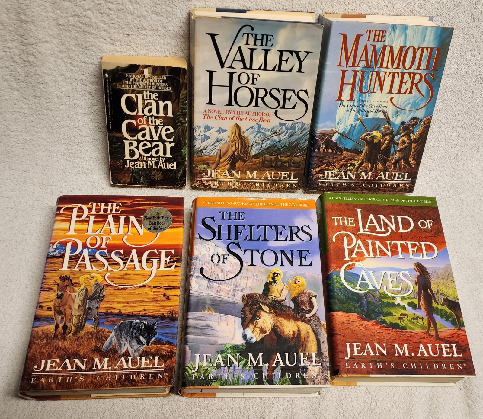 Earth’s Children Series Jean Auel Complete 6 Book Set 5 Hardcover DJ 1 Paperback