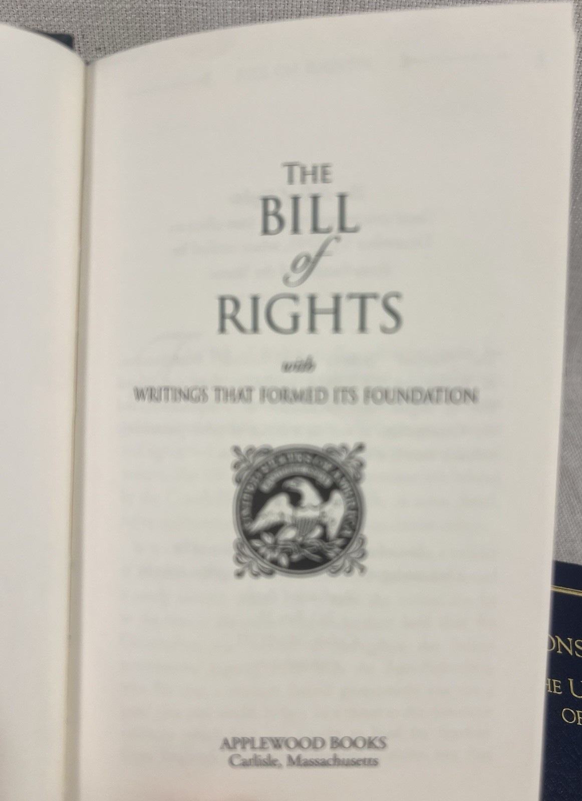 Bill of Rights- Constitution and The Way to Wealth Applewood Books