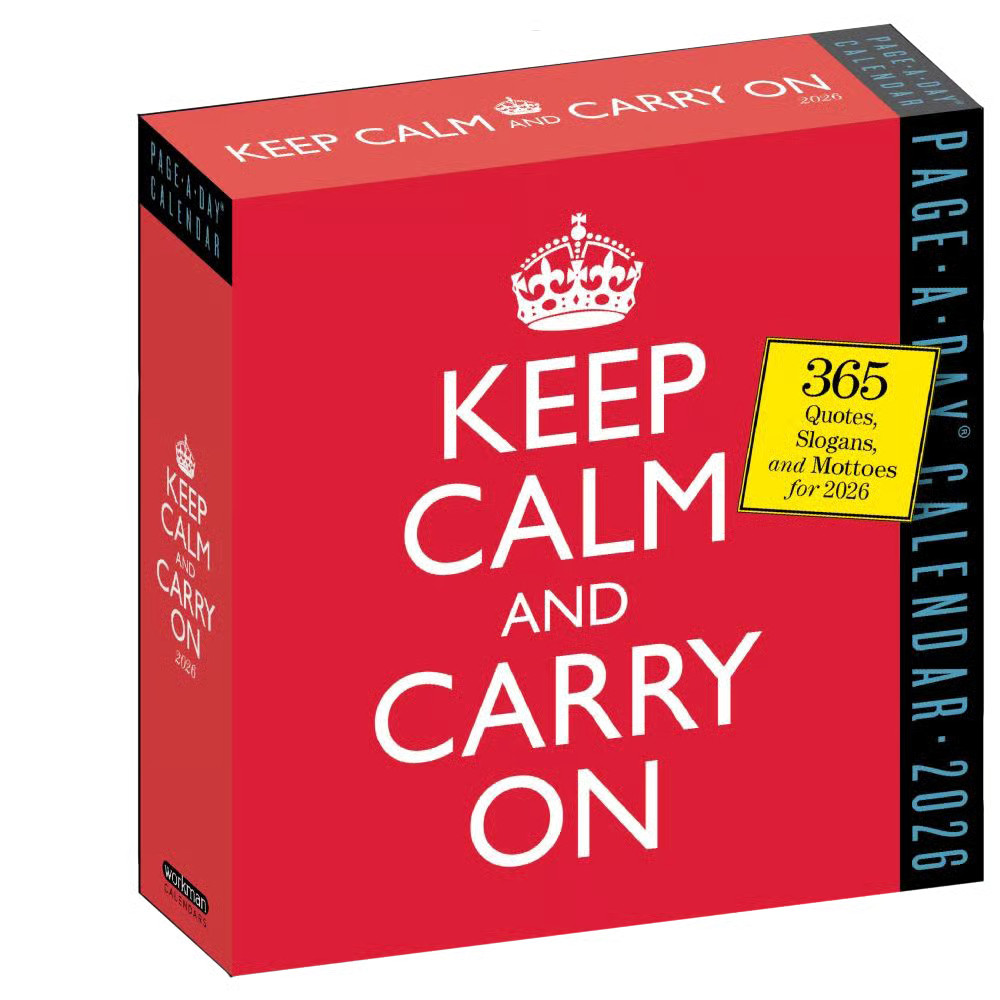 Workman Publishing, Keep Calm and Carry On Quotes 2026 Page-a-Day Desk Calendar