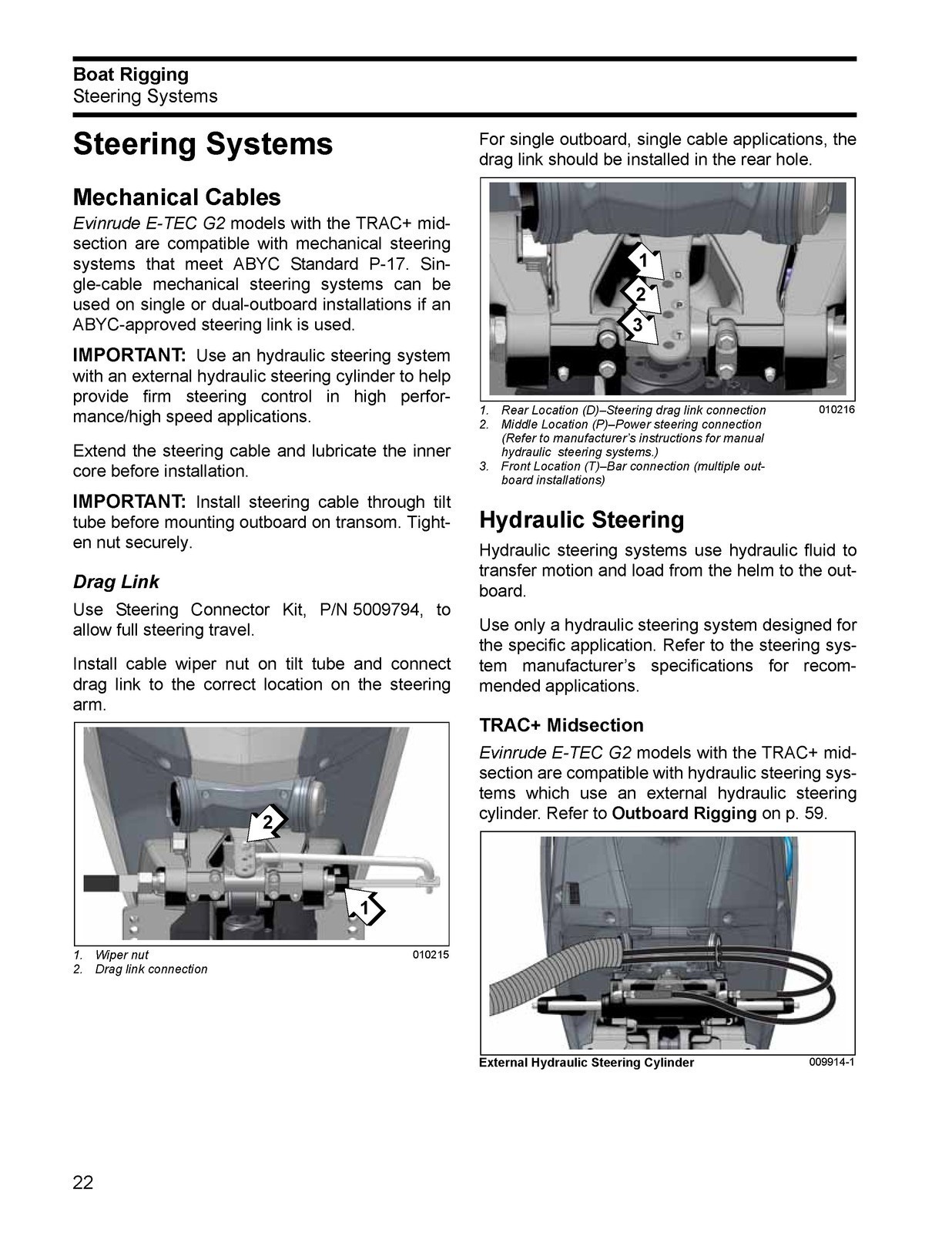 EVINRUDE ETEC GT150-300 Installation Manual BINDER – FRONT & BACK – XL FOLDOUTS