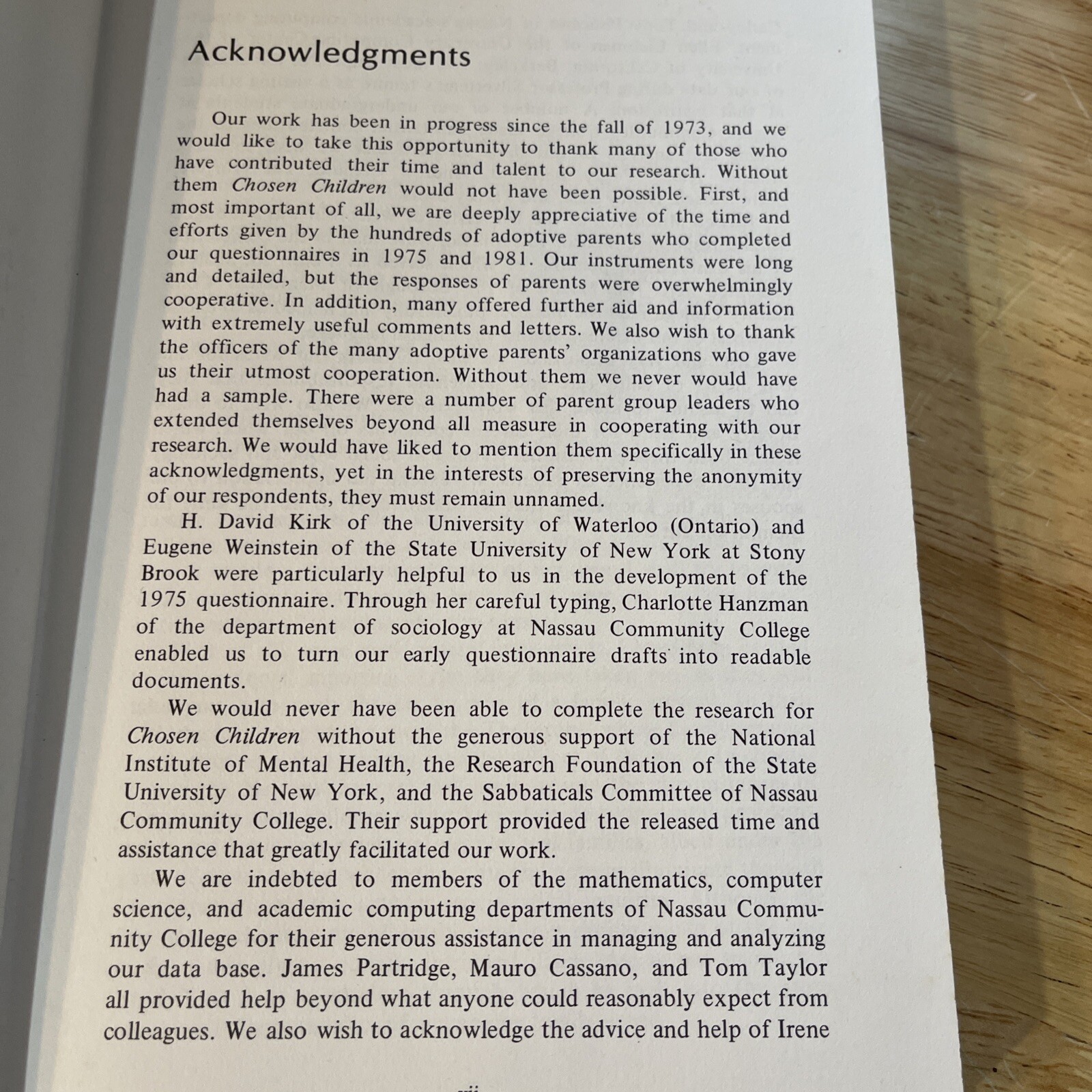 Chosen Children New Patterns of Adoptive Relationships
