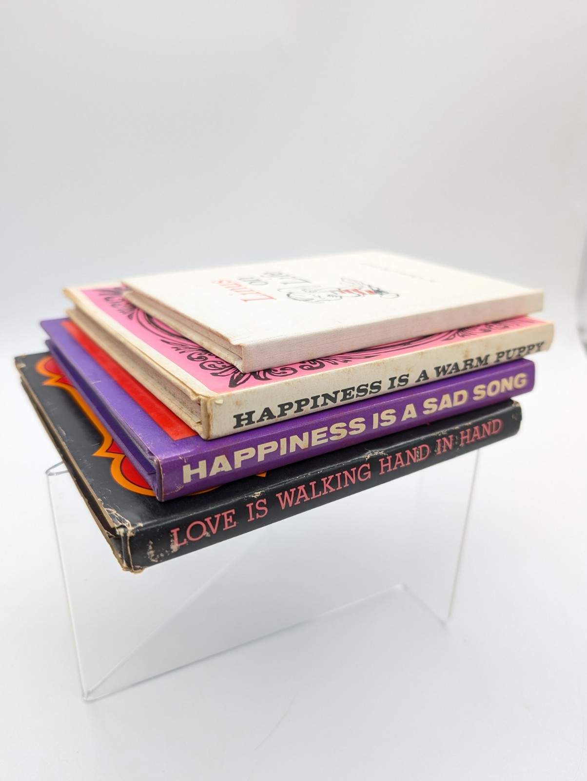Lot Of 4 Vintage Peanuts Mini Hardcover Books 1960s Determined Productions DJ