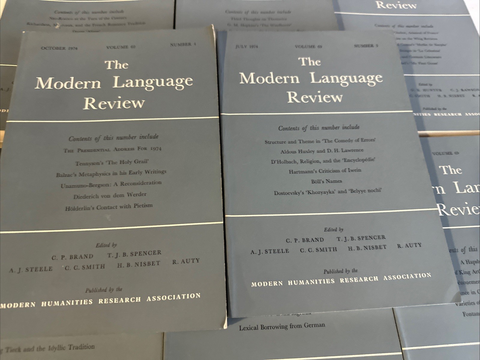 THE MODERN LANGUAGE REVIEW — LOT OF 16 + VARIOUS ISSUES 1972-1975 Paperback