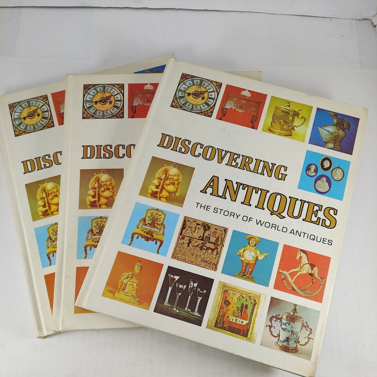 Discovering Antiques Hardcover Books Vintage 1972-73 Volumes 1, 2, 3 Greystone
