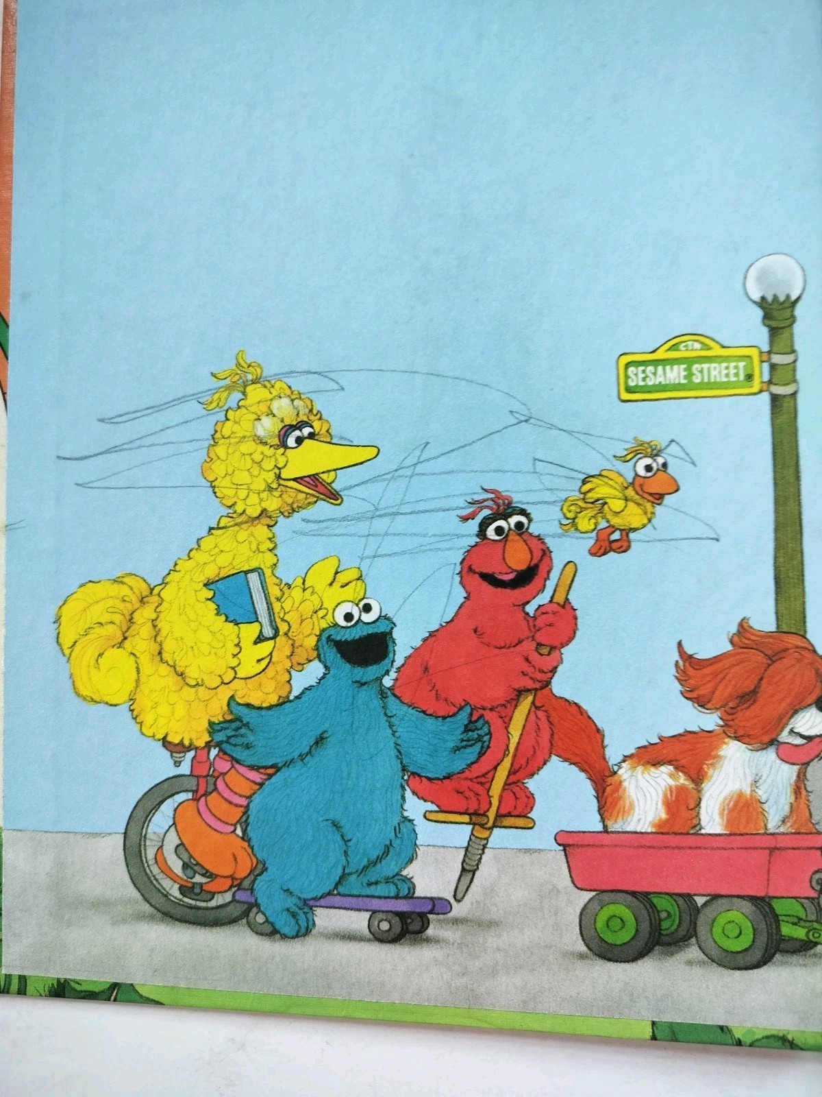 1978 Sesame Street Library Complete Book Set Vol. 1-15 w/Big Bird Stand Shelf