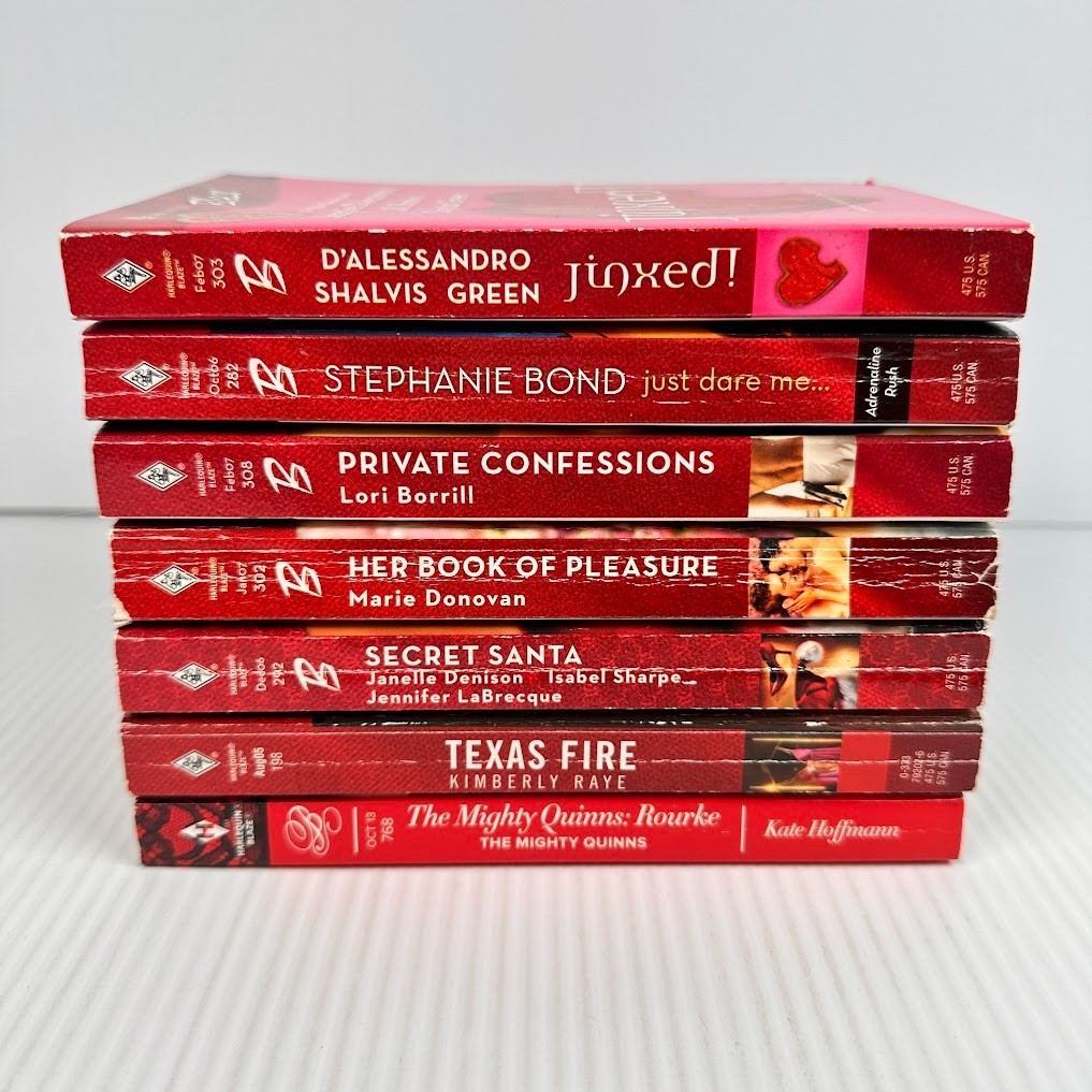 7x Vintage Harlequin BLAZE Romance Books/Novels – Multiple Titles & Authors
