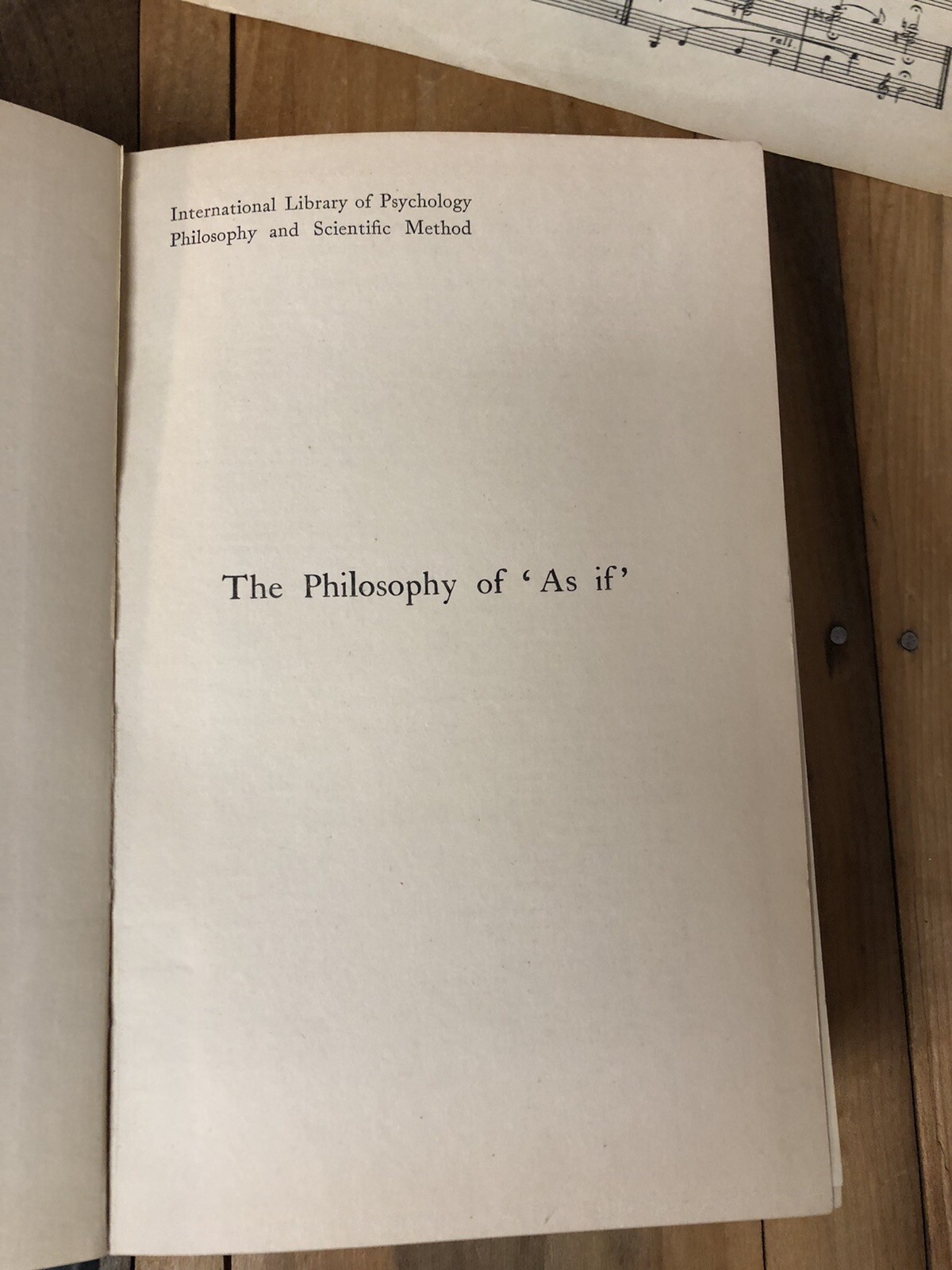 Vintage Psychology Book – Philosophy of As If – by Ogden 1920’s Positivism