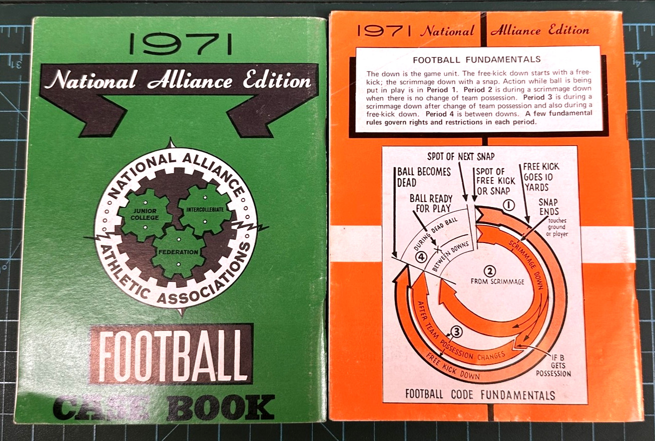 Vintage 1971 Football Rules & Case Books National Alliance NFHS High School