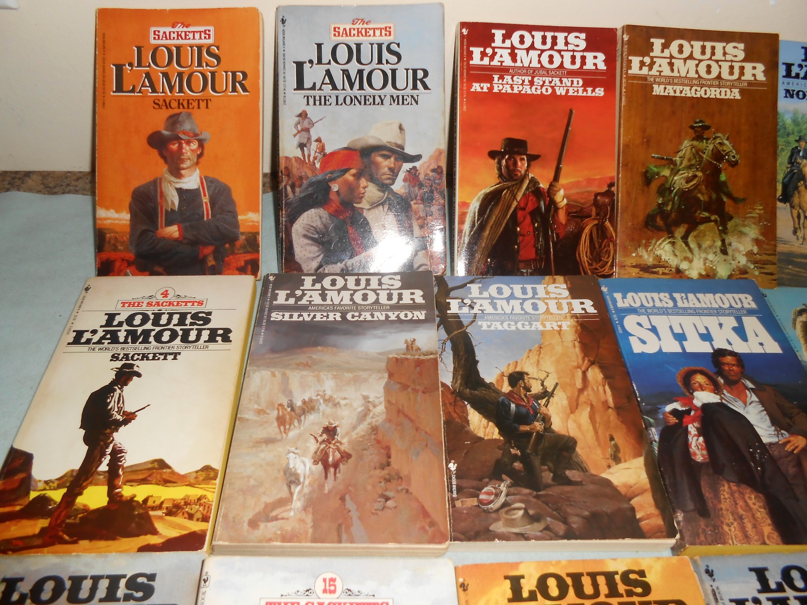 Louis Lamour Western Action Adventure Lot of 17 Paperback books 1971-1990