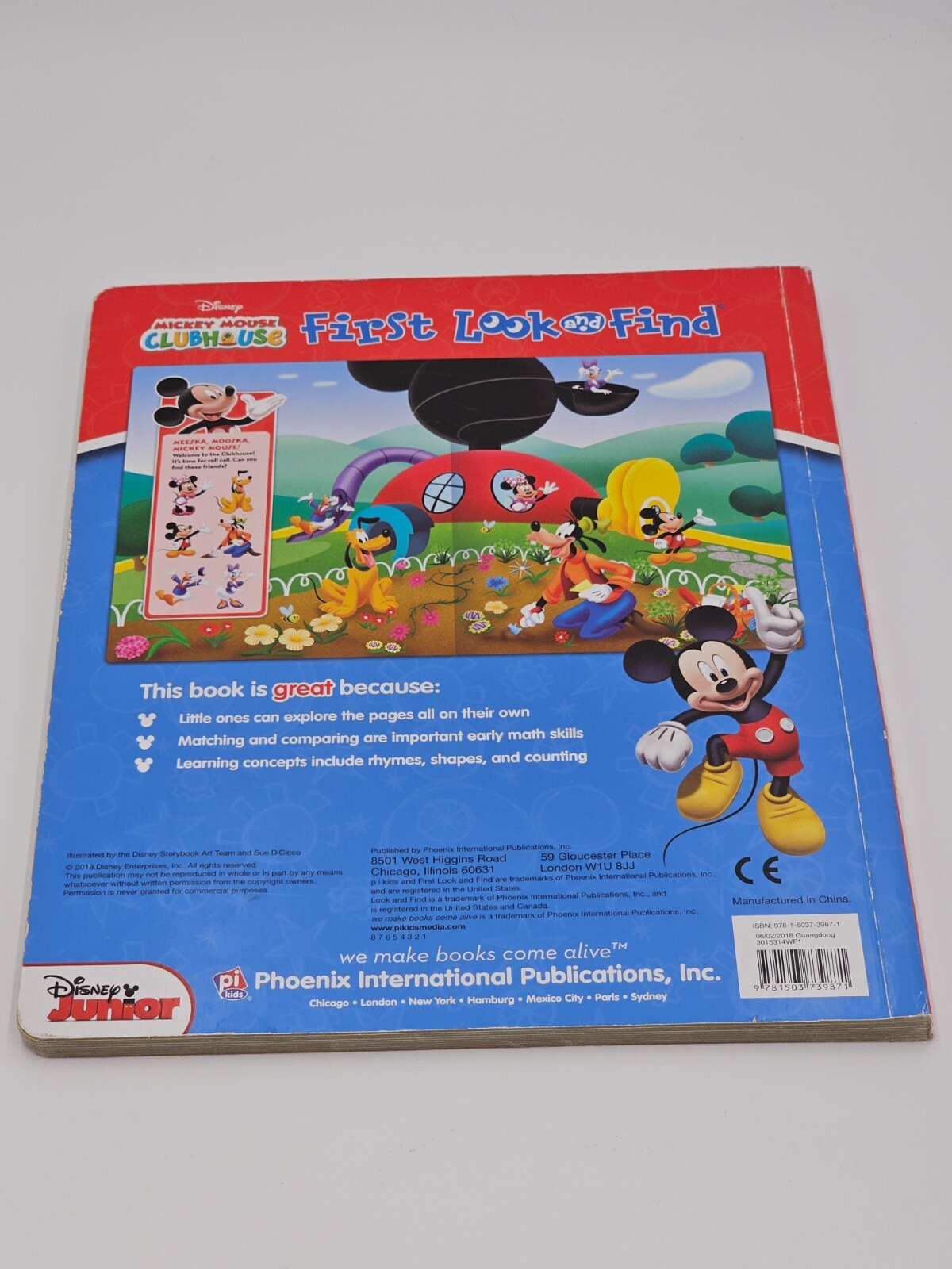 Mickey Mouse Clubhouse First Look and Find Board Book Ages 0+ Great for Toddlers