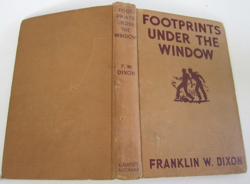 Hardy Boys Footprints Under Window Hardcover Book 1950 (Wrong?) DJ Gretta #12