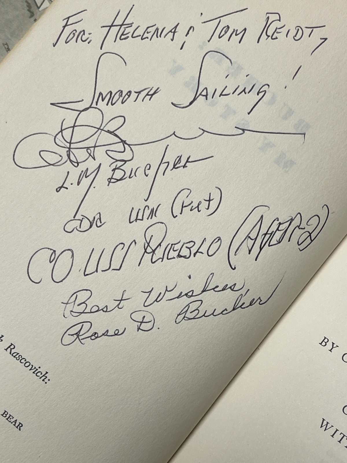 SIGNED / LLOYD M ‚PETE‘ BUCHER MY STORY / USN Captain USS Pueblo 1st Print+ More