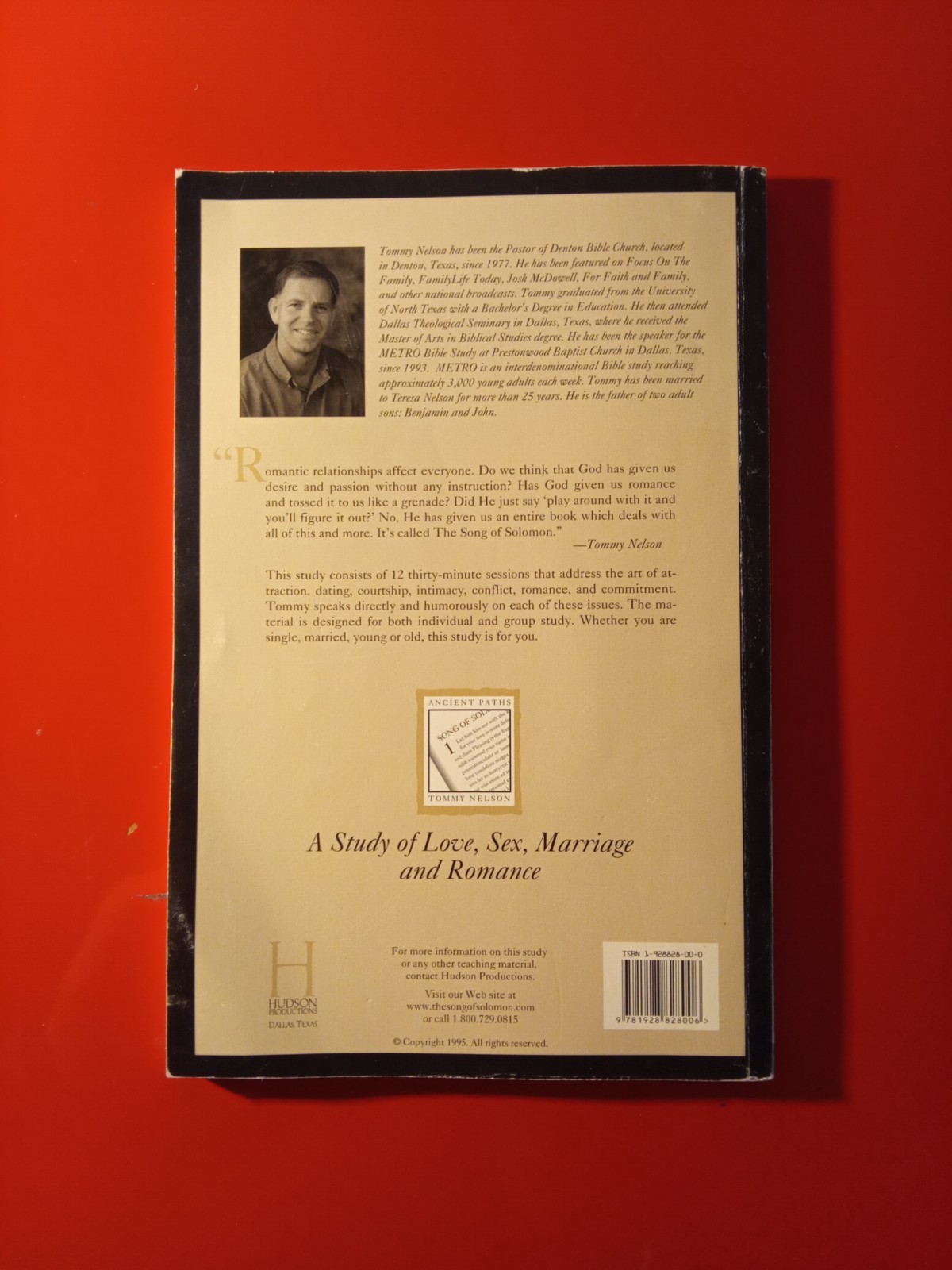 Song of Solomon Study Guide -Tommy Nelson, 1st Edition