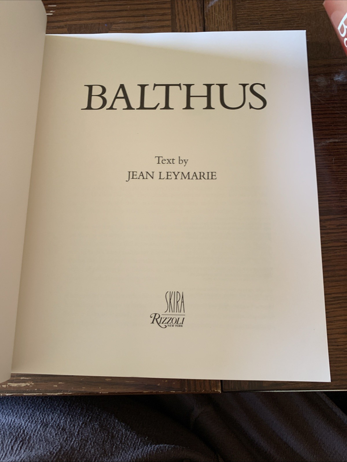Balthus by Jean Leymarie 1982 Illustrated Art Book Skira Rizzoli