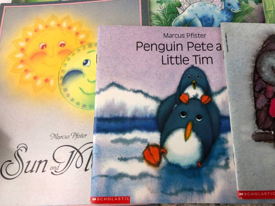LOT 13 Marcus Pfister Picture Books Fister Hopper Penguin Pete Dazzle Dinosaur