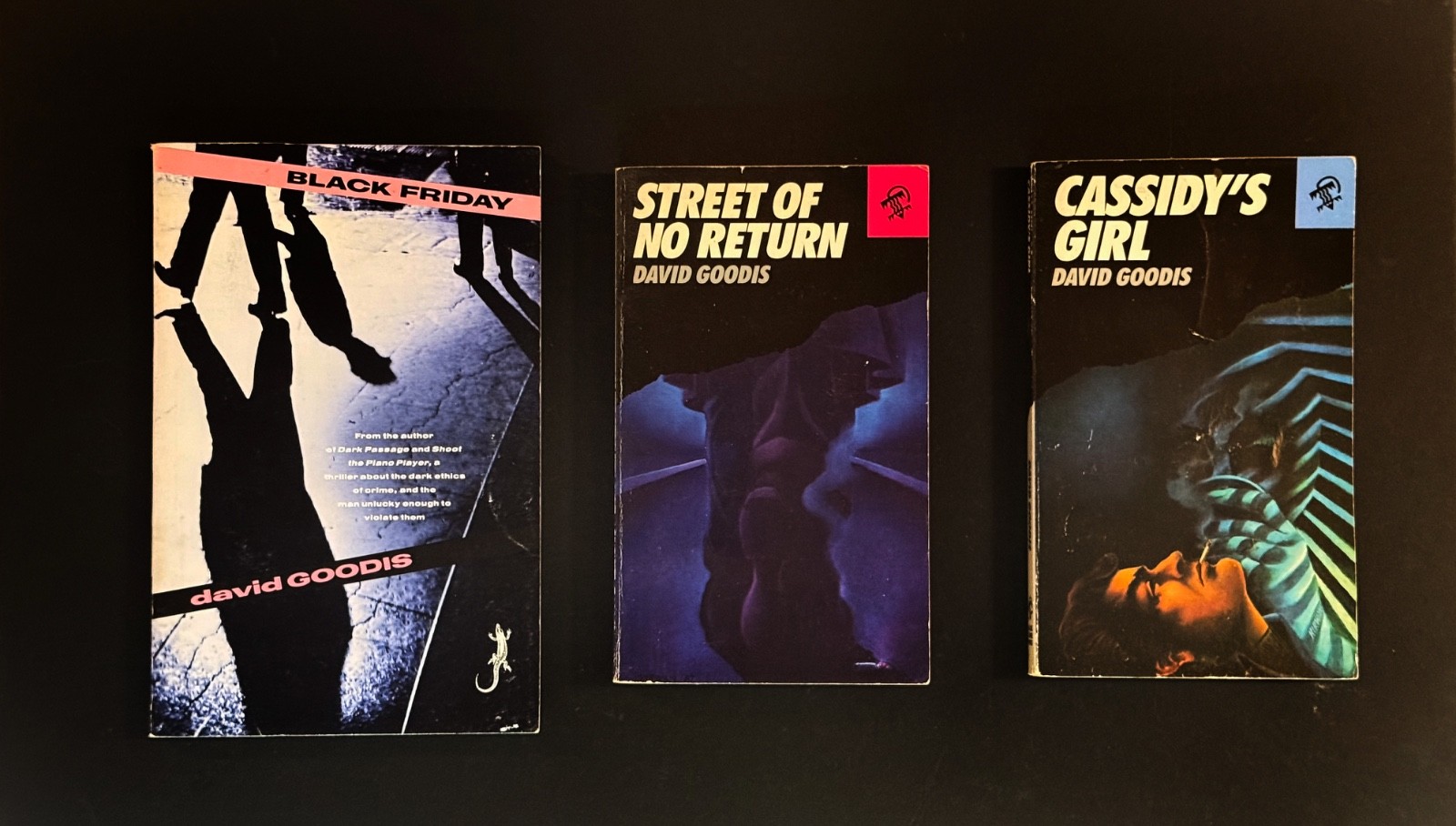 David Goodis 7 Book Collection Noir Black Lizard Vintage Hard Case Crime Lot