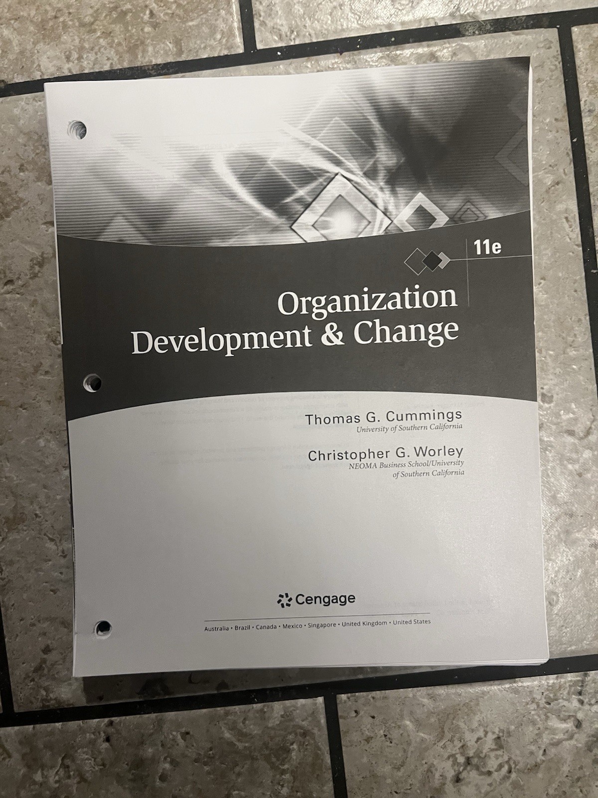 Organization Development & Change 11th Edition Cengage loose-leaf copy 11e