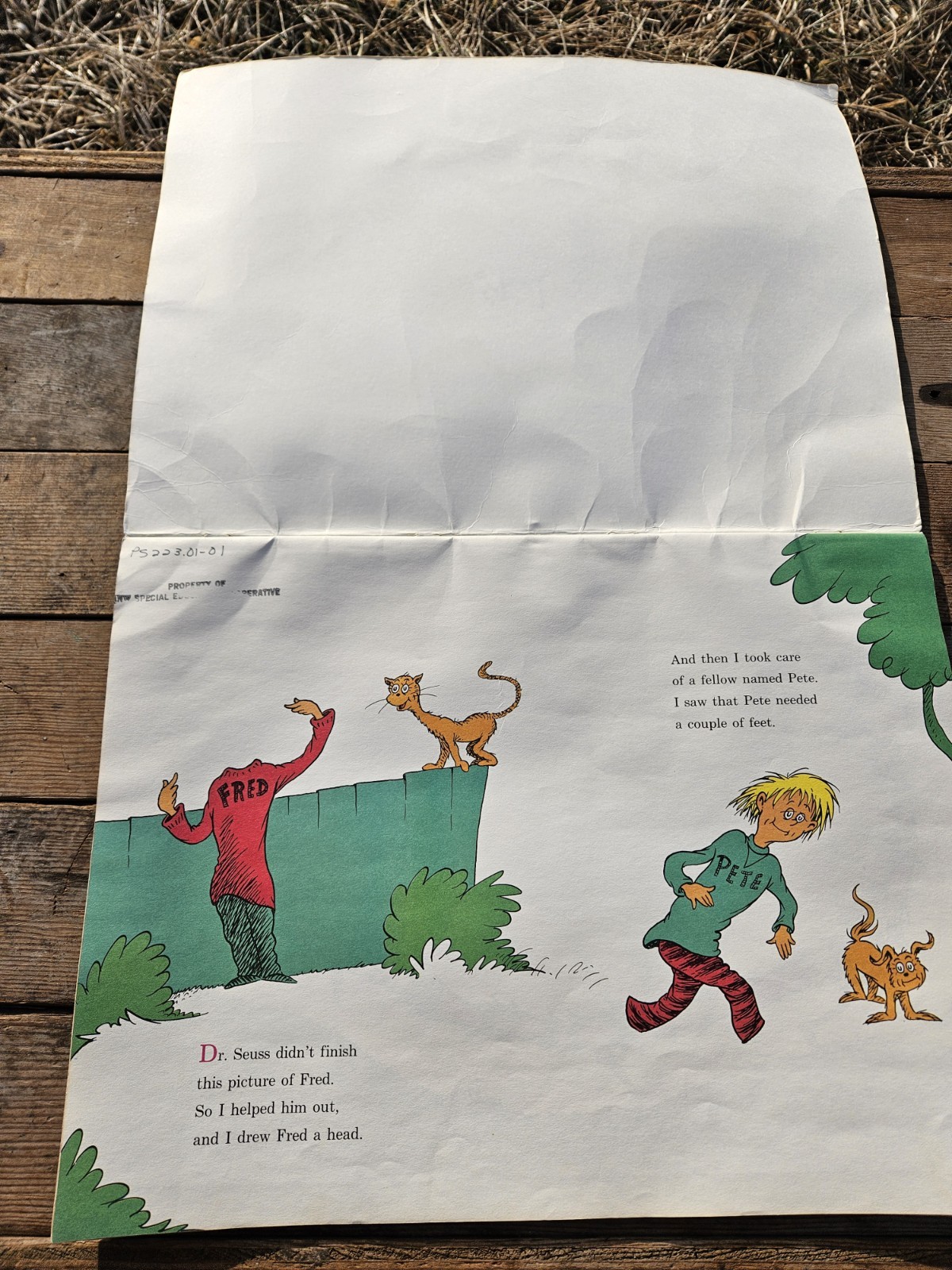 1970 Dr. Seuss — I Can Draw It Myself Book — 16 x 12″- All Pages Are Clean But 1
