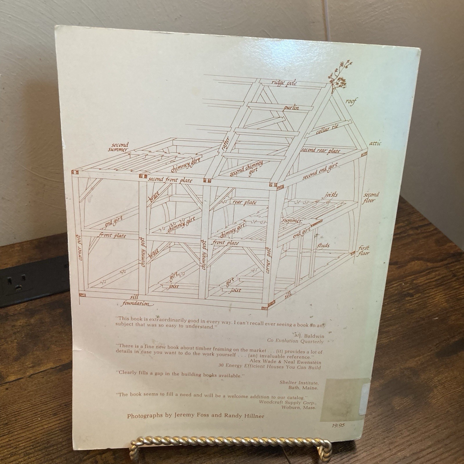 Vtg Timber Framing Book Elliott Wallas Building Shed Home Drawings 1977 Diagrams