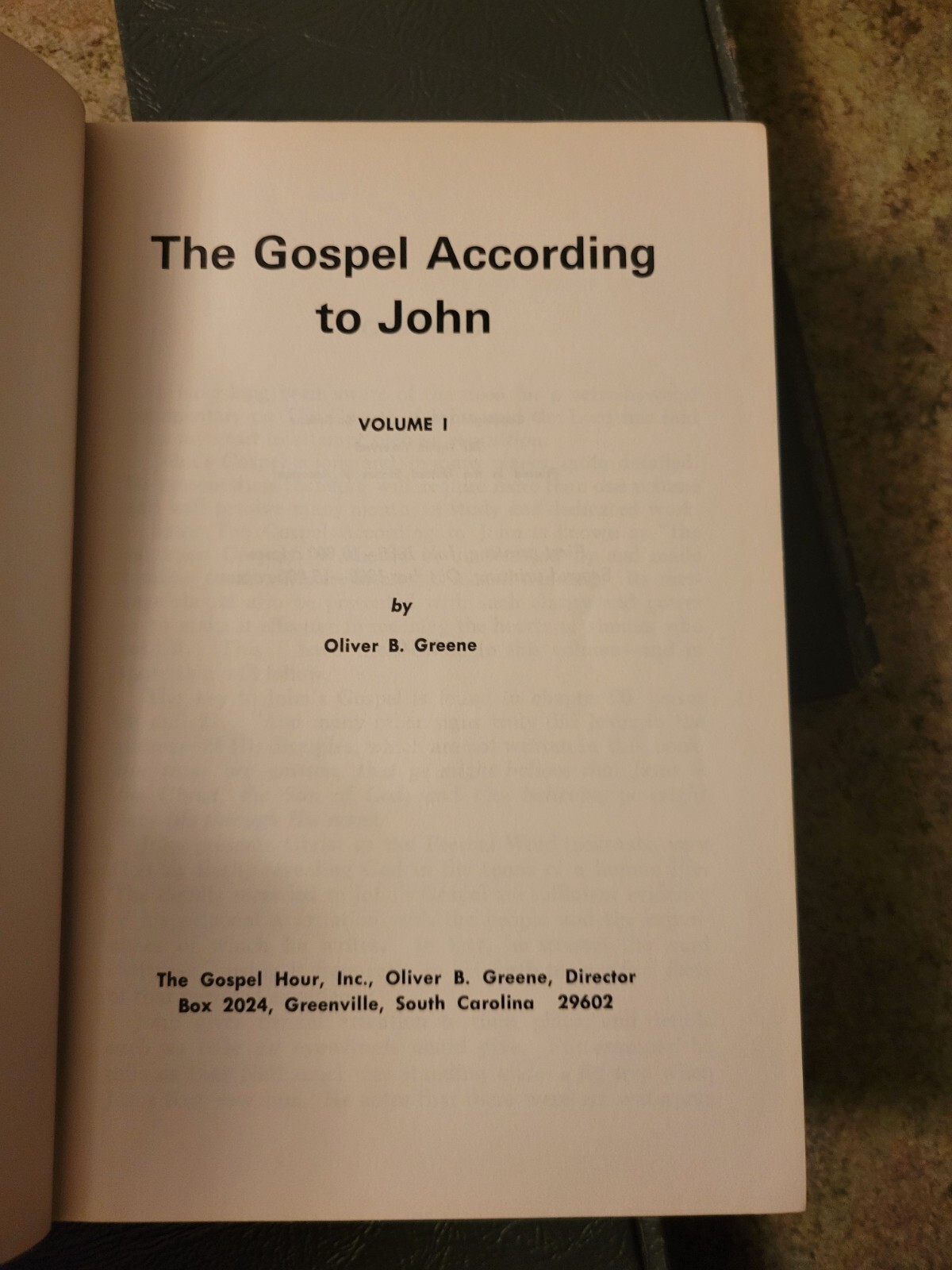 GOSPEL ACCORDING TO JOHN Vol I-III Gospel Hour HB Book Set 1968 Oliver Greene