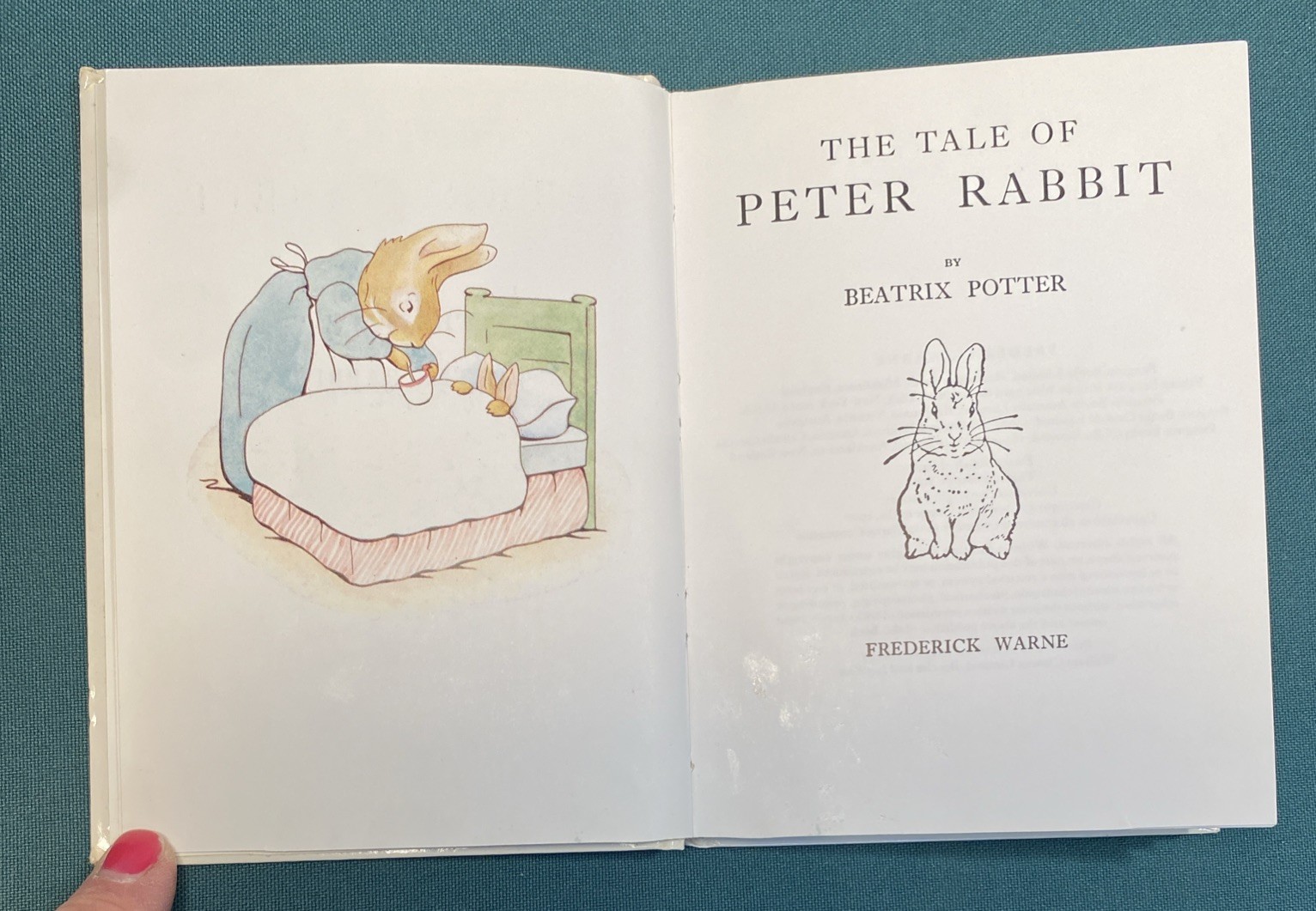 BEATRIX POTTER HARDBACKS ~ F. Warne & Co. ~ Small Matching Set 1-4 PETER RABBIT