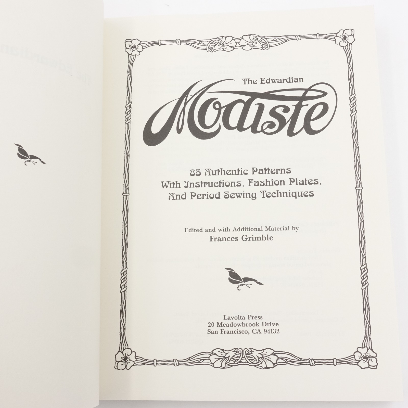 The Edwardian Modiste 85 Authentic Patterns With Instructions Fashion Plates VGC