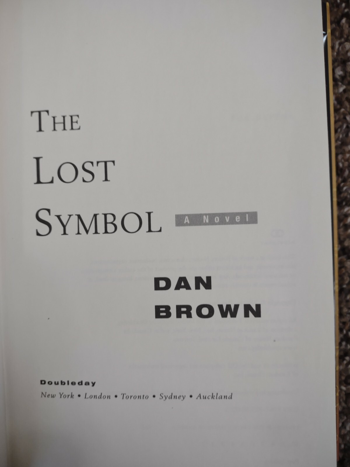 Robert Langdon Ser.: The Lost Symbol by Dan Brown (2009, Hardcover)