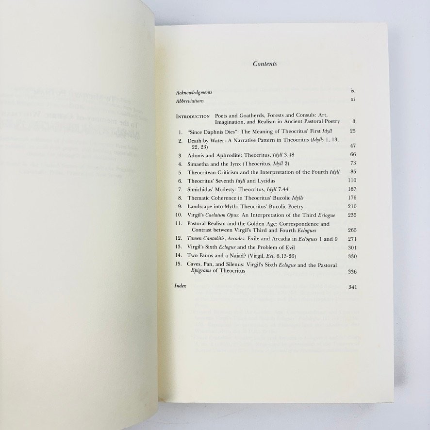 Poetry and Myth in Ancient Pastoral Charles Segal 1981 Thoecritus & Virgil