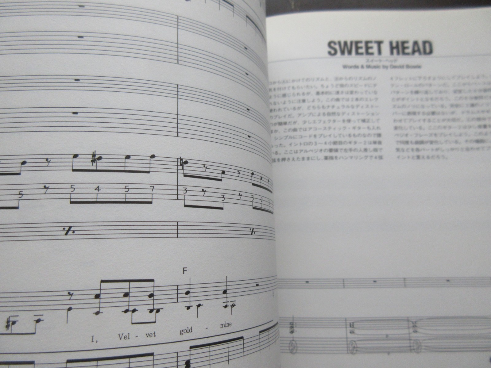 David Bowie Ziggy Stardust +3 Japan Band Score Song Book Guitar TAB Glam Ronson