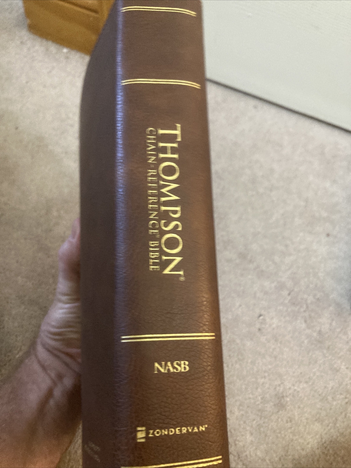NASB THOMPSON CHAIN REFERENCE BIBLE 1977 RED LETTER BROWN LEATHER SOFT
