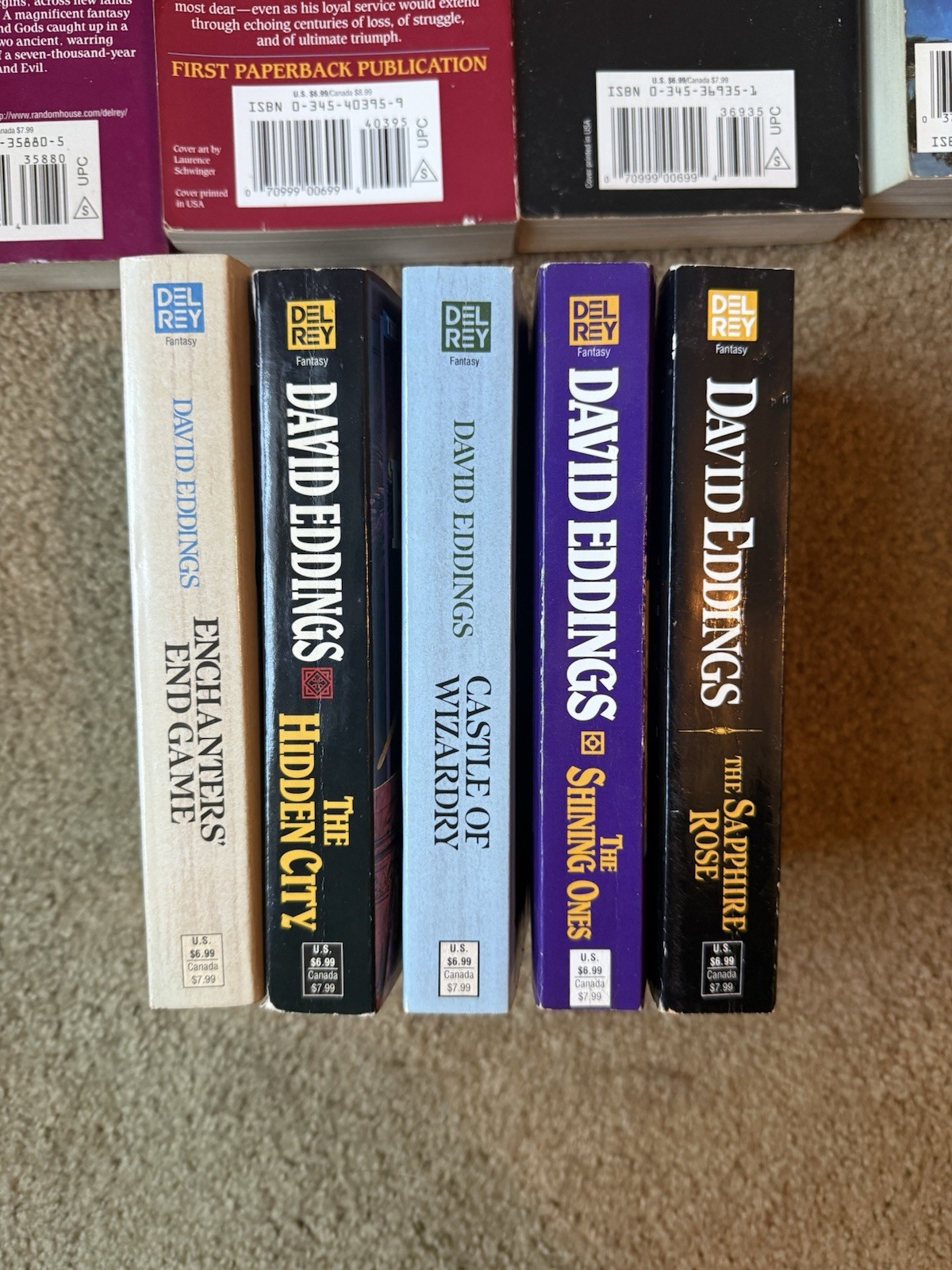 Lot of 15 Fantasy Tor Del Rey Vintage Paperback Books David Eddings 80’s 90’s