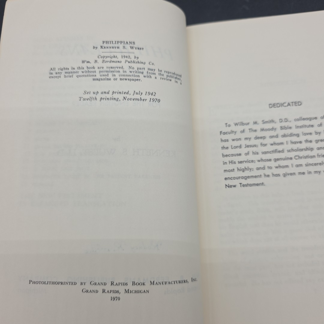 Word Studies: Philippians in the Greek New Testament Paperback Kenneth S. Wuest