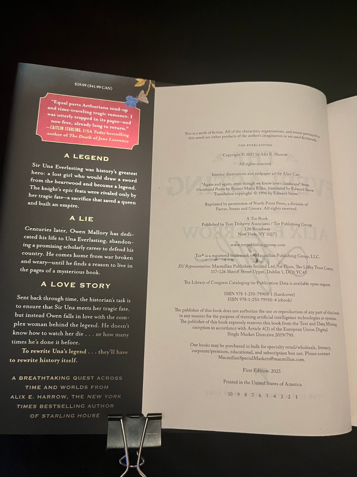 Alix E. Harrow signed The Everlasting 1st printing hardcover book