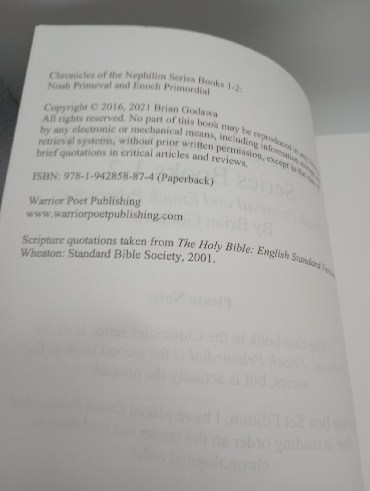 Enoch Primordial Brian Godawa PB Chronicles of the Nephilim Book 2
