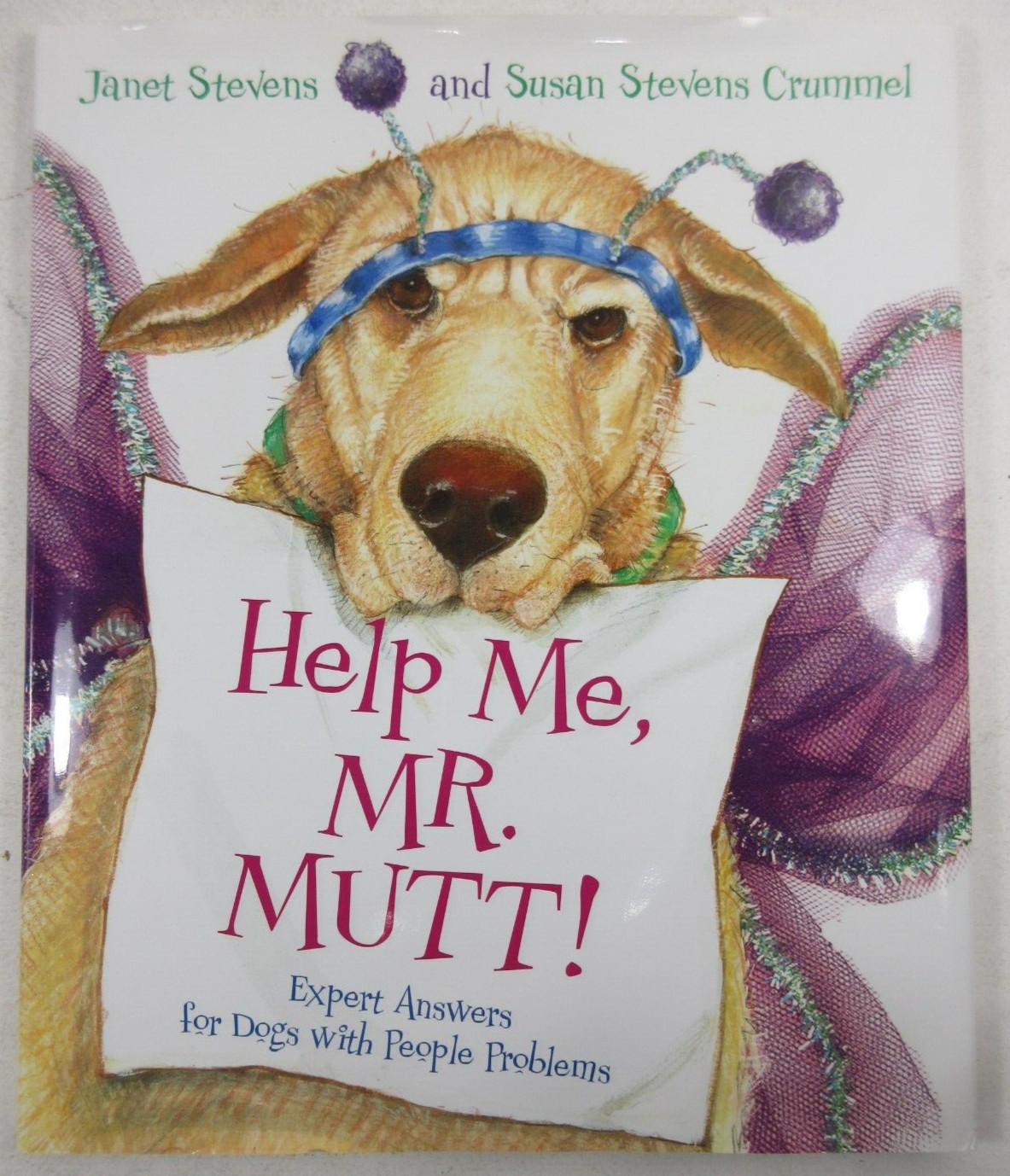 SIGNED by Susan Stevens Crummel „Help Me, Mr. Mutt!“ Janet Stevens Hardback DJ