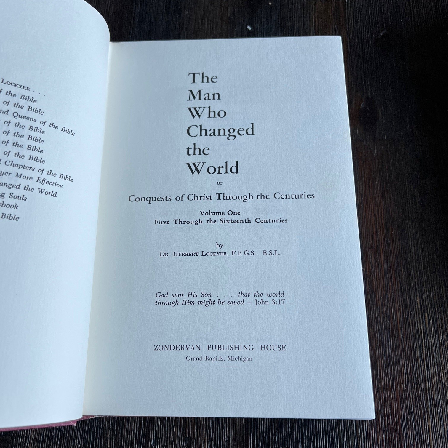 The Man Who Changed the World Herbert Lockyer 2 Volume Set VTG Hardcover 1966
