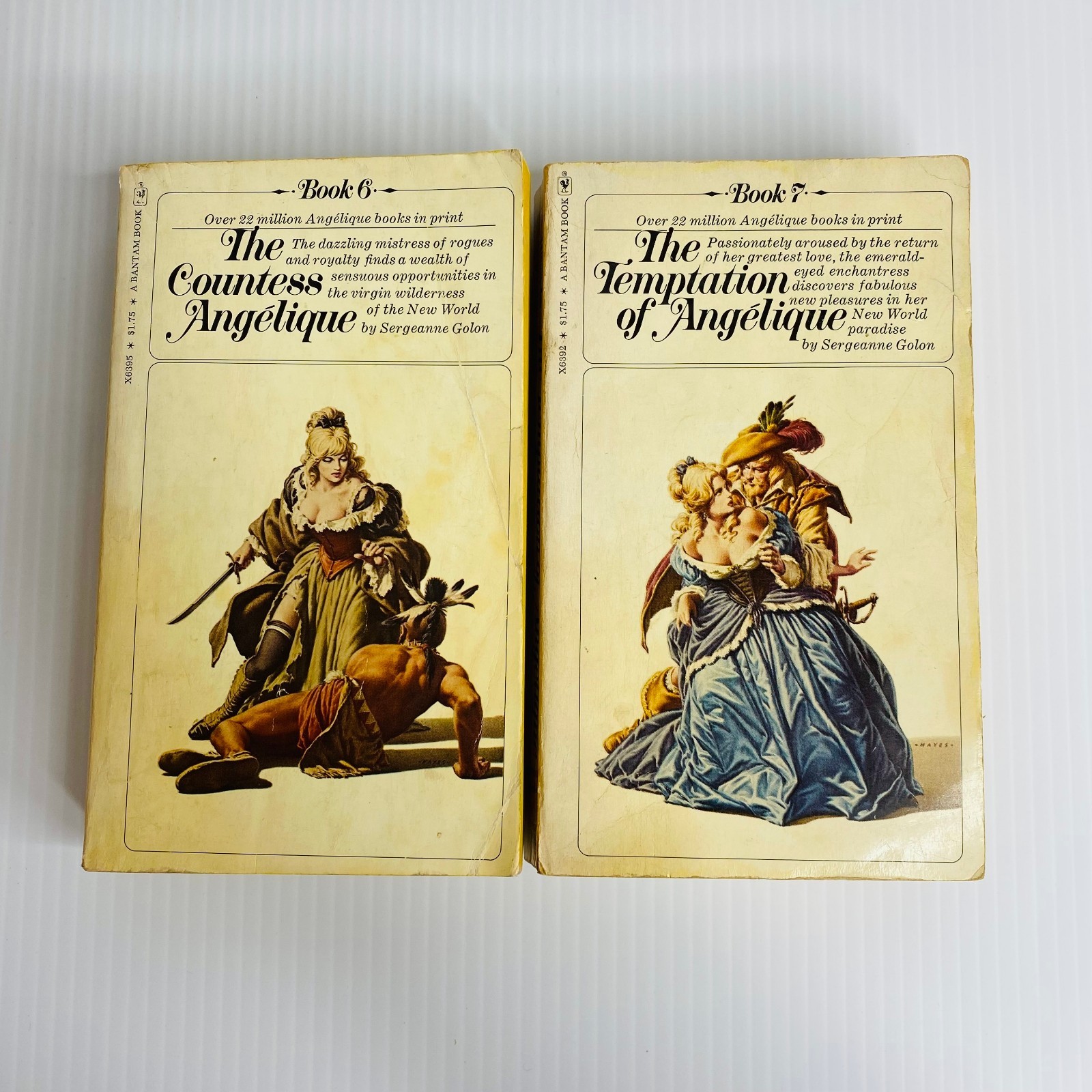 Sergeanne Golon – Angelique Books #2-8 (Lot of 7) Vintage Bantam Romance PB