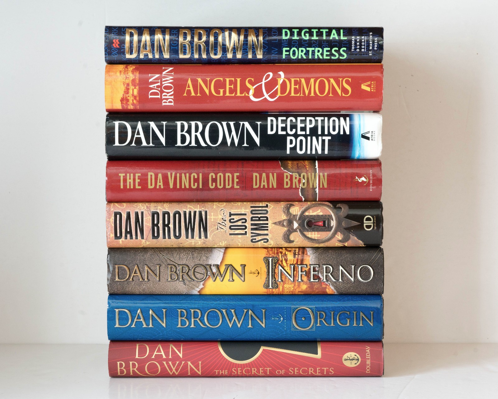 Dan Brown Complete Lot of 8 Set HARDCOVER Books Robert Langdon Series (#1-6)