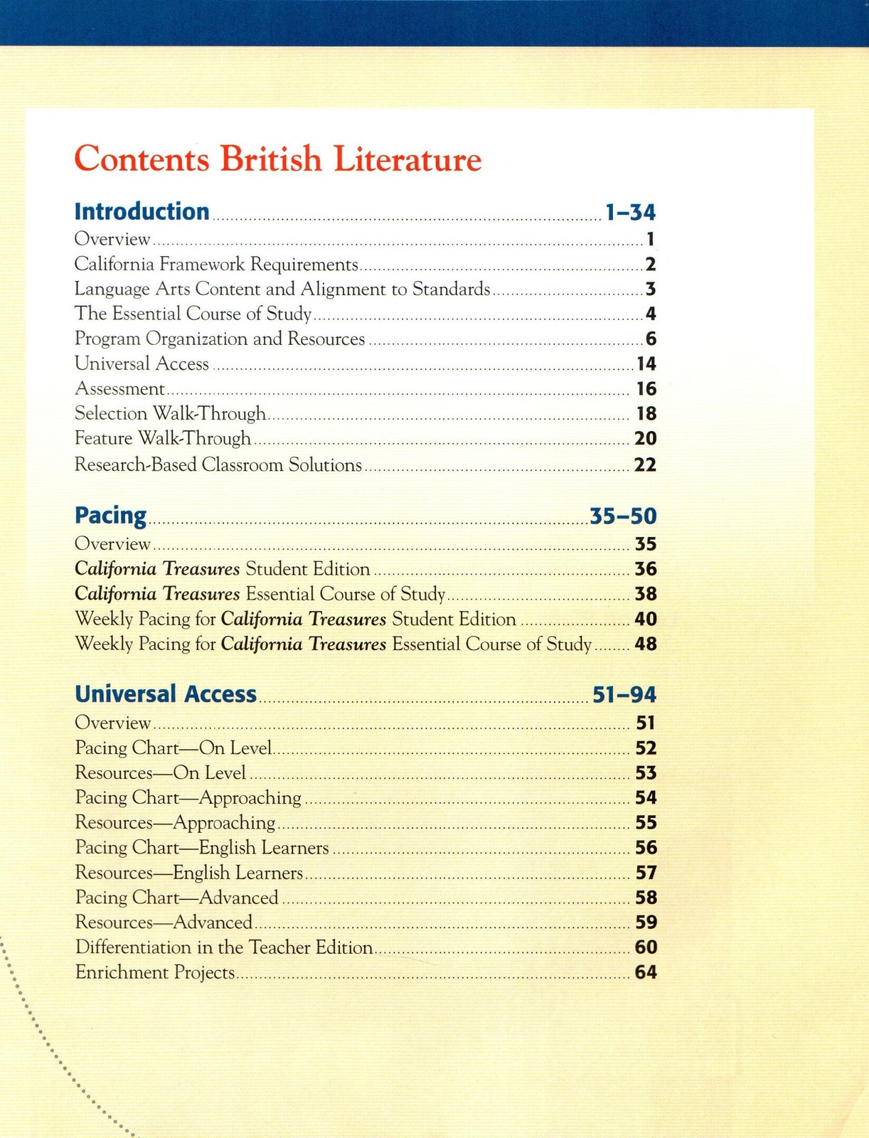 British Literature Extended Teacher Edition Standards Road Map [Spiralbound]