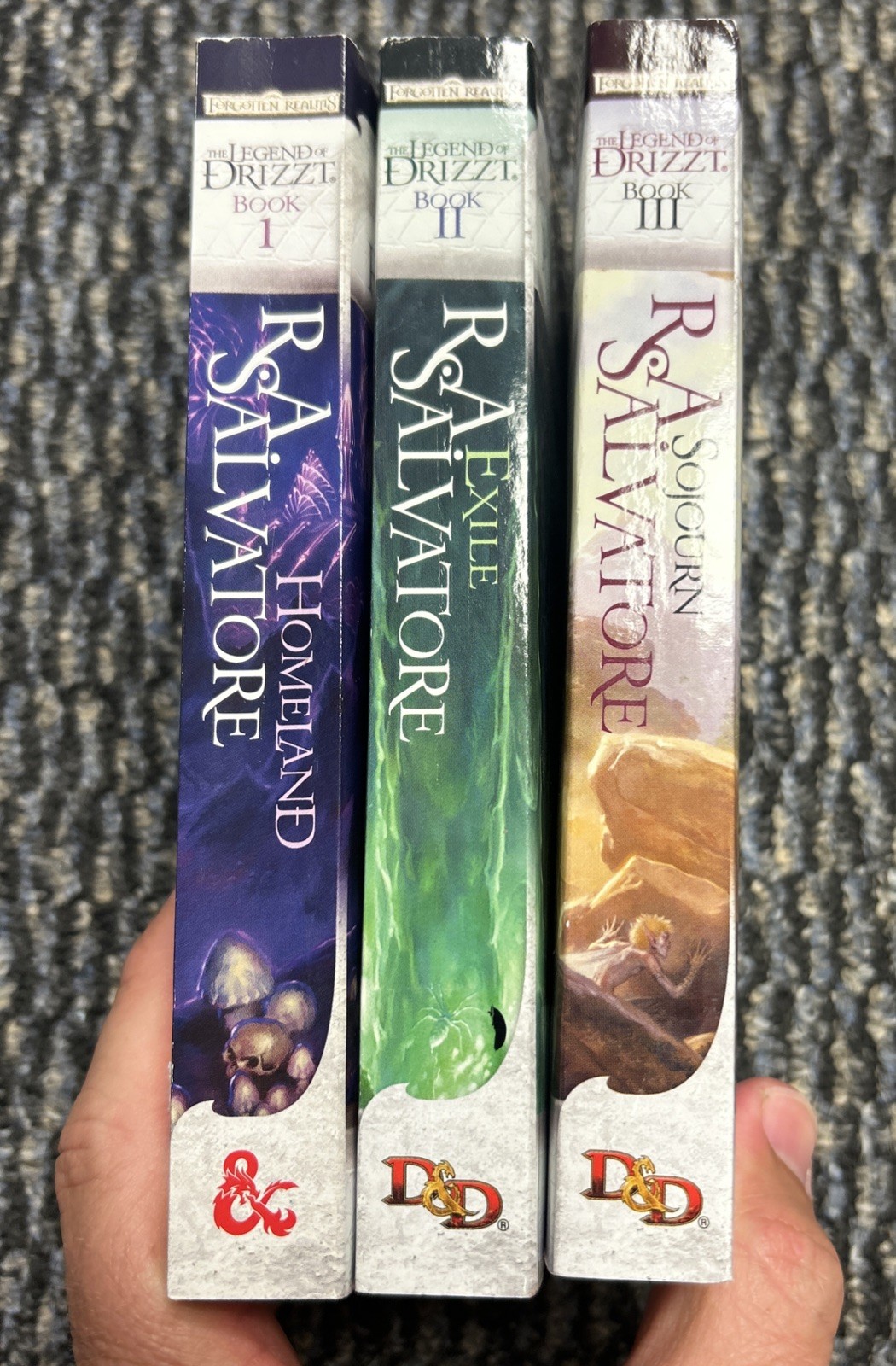 Forgotten Realms Legend of Drizzt Series 1-3 Paperback Lot R.A. Salvatore VG