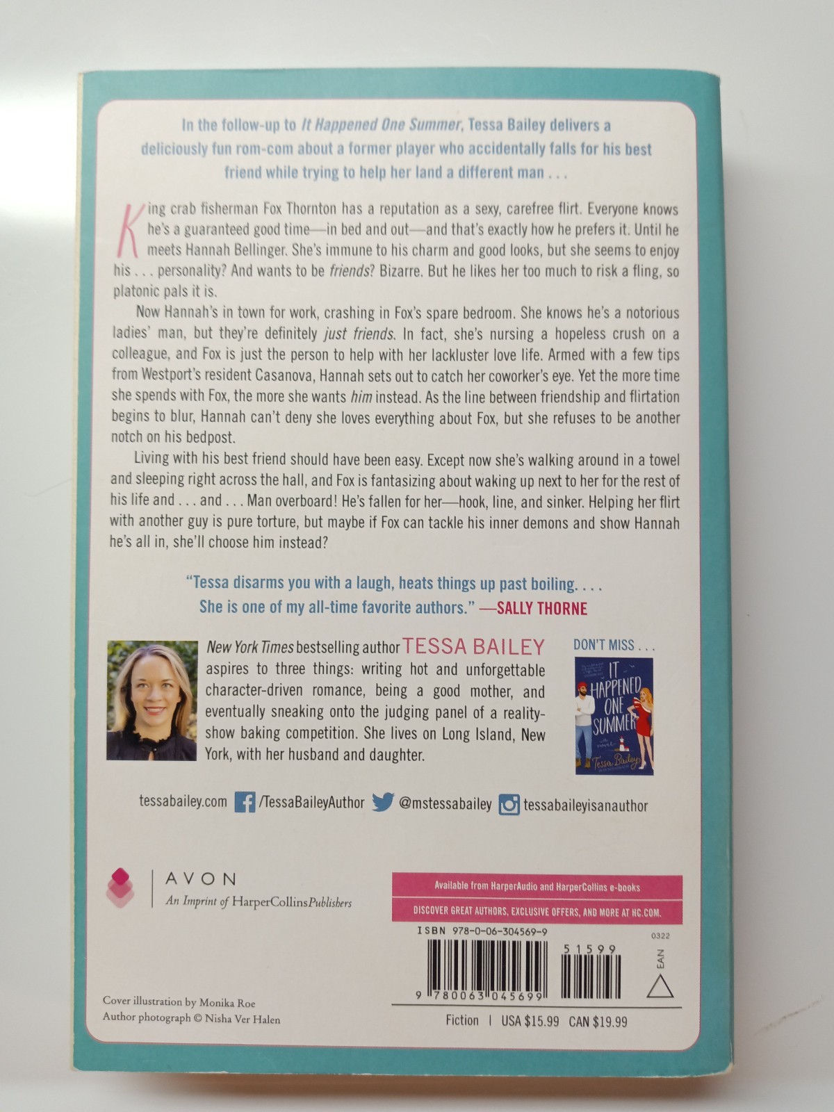 Hook, Line, and Sinker Tessa Bailey 2022 HarperCollins Pub. New Paperback Novel