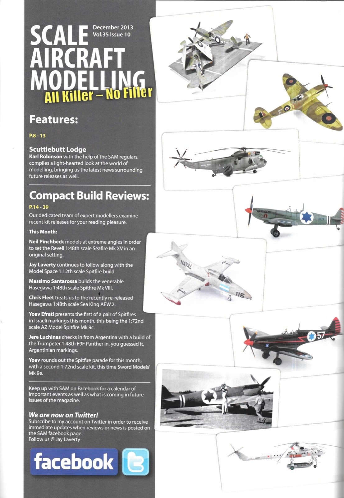 Scale Aircraft Modelling De 2013 Revell Seafire Spitfire Israeli Service Panther