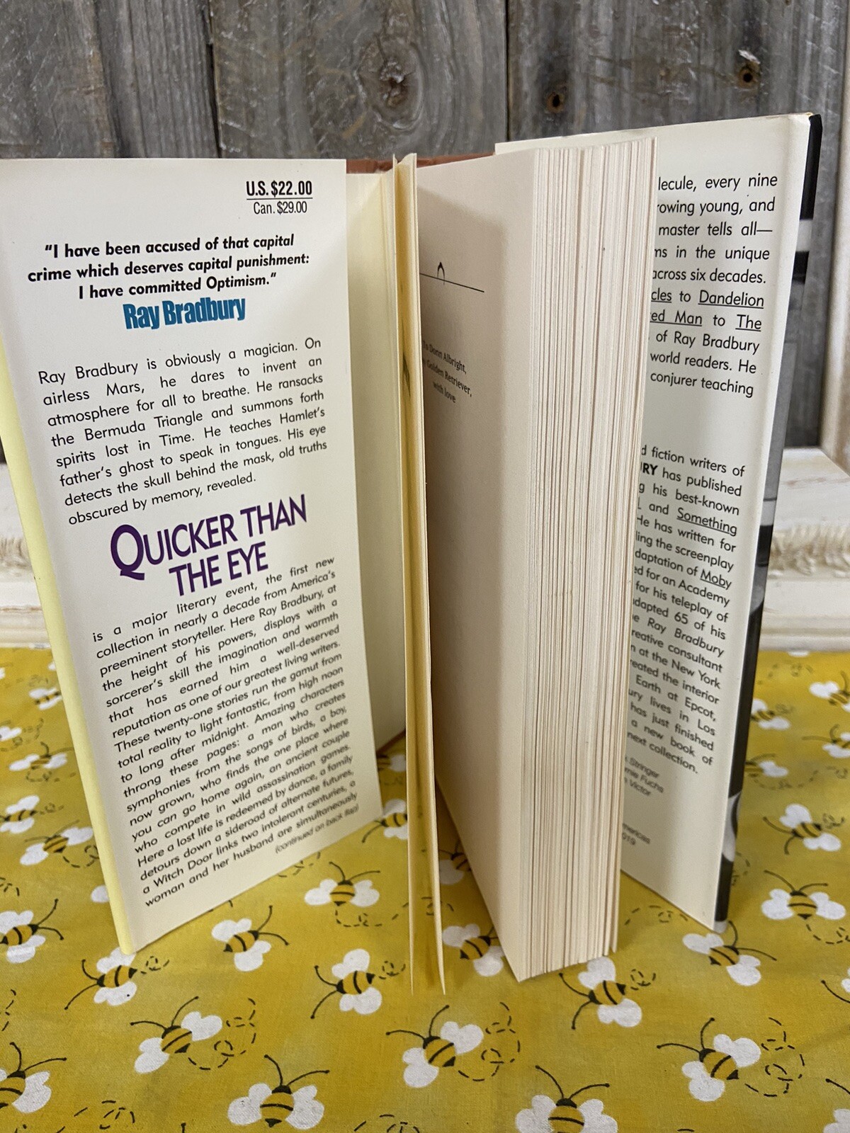 Quicker Than the Eye by Ray Bradbury 1996 Hardcover Book With Dust Jacket